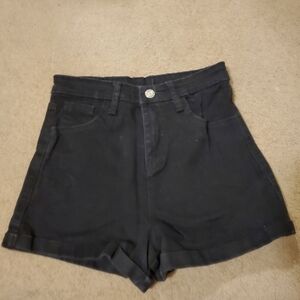 High waisted jean shorts